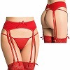 男心くすぐる合わせ技ガーター&Tバックセット レッド